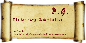 Miskolczy Gabriella névjegykártya